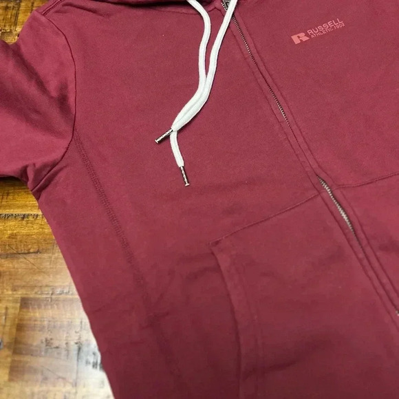 Russell Athletic Maroon Zip-Up Hoodie - Picture 4 of 10